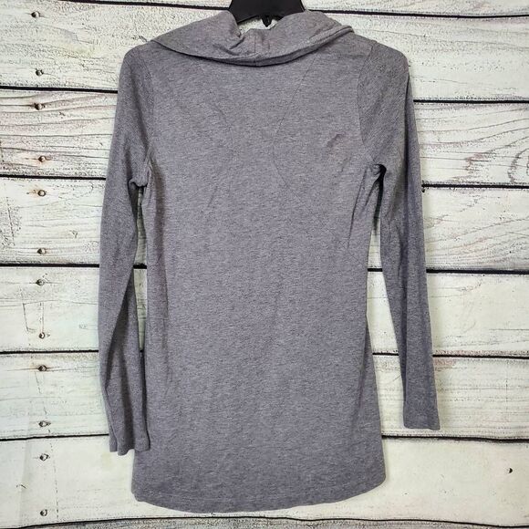 Calvin Klein Performance Women’s Hoodie Tunic Top Size S Gray Asymmetrical Zip L - Picture 3 of 7